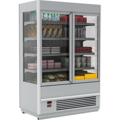 Горка холодильная Carboma FC 20-07 VV 1,0-1 Standard 9006-9005 (фронт X5, распашные двери)