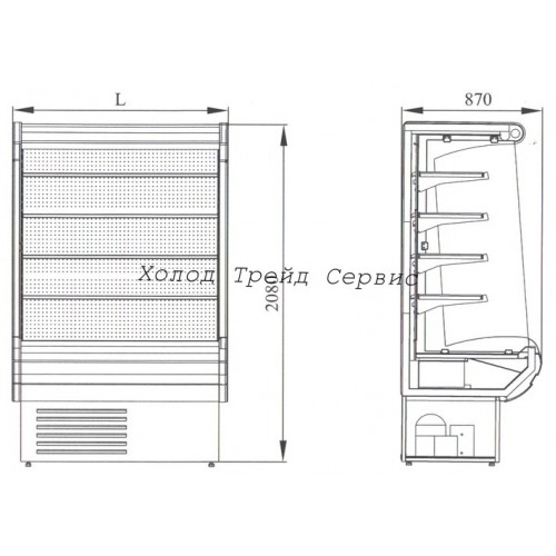 Горка холодильная Премьер ВВУП1-0,75ТУ Фортуна-1,0 (-2…+4) 