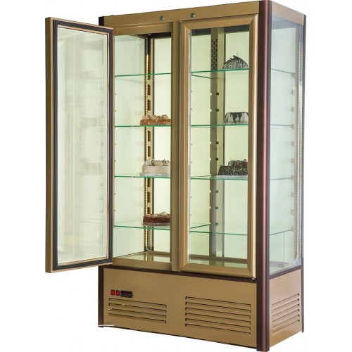 Кондитерский шкаф-витрина Сarboma D4 VM 800-1 (R800C, бежево-коричневый)