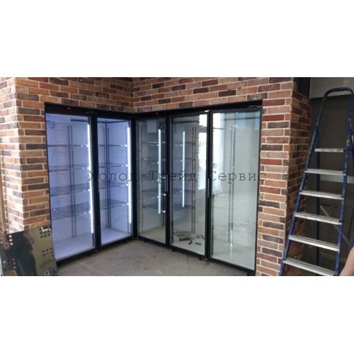 Универсальный холодильный шкаф-витрина ШХн-3,50.4C (4-х дверный) -5...+5 °С