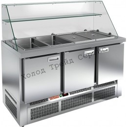 Стол холодильный для салатов (саладетта) HICOLD SLE3-111GN высокое стекло
