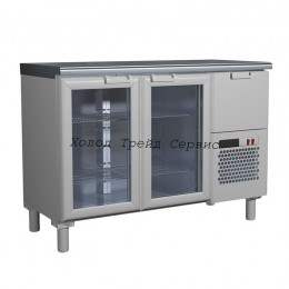 Холодильный стол Rosso T57 M2-1-G 9006-1 корпус серый, без борта (BAR-250C)