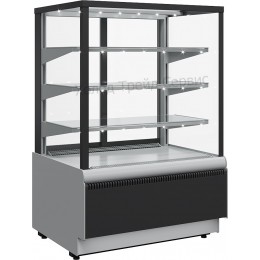 Кондитерская холодильная витрина Carboma KC70 VV 1,3-1 Standard (ВХСв - 1,3д Cube Люкс Техно)