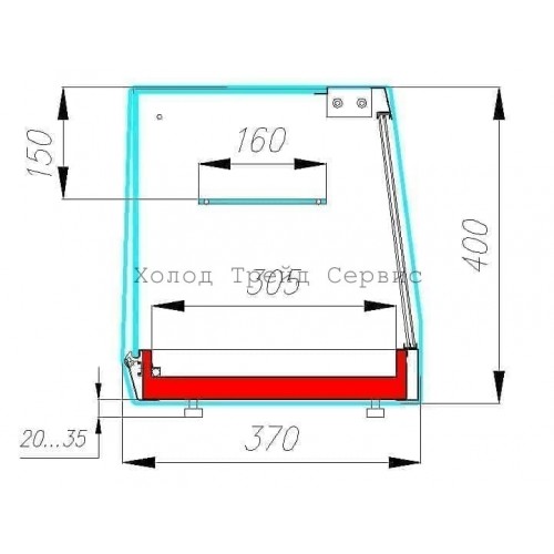 Настольная холодильная витрина Carboma AC37 SM 1,0-11 (4 GN 1/3+ полка)