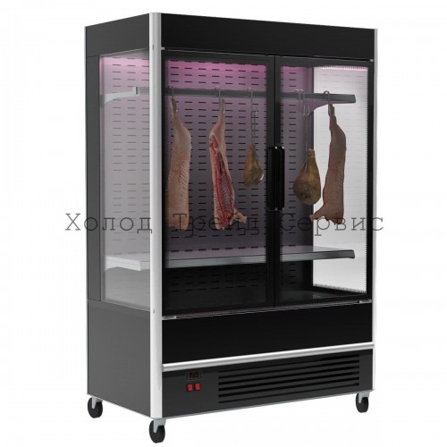 Горка холодильная Carboma FC 20-07 VV 1,3-3 X7 9005 (распашные двери, структурный стеклопакет)