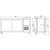 Холодильный стол Rosso T57 M2-1-C 9006-1 корпус серый, без борта (BAR-360K)