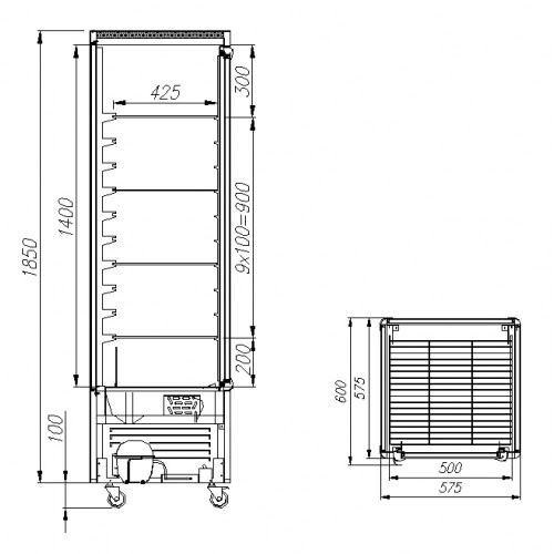 Кондитерский шкаф-витрина Carboma D4 VM 400-1 (R400C) (1015-0102 (бежево-коричнеый))