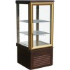 Кондитерский шкаф-витрина Сarboma D4 VM 120-1 (R120C коричнево-золотой, 1/2, INOX)