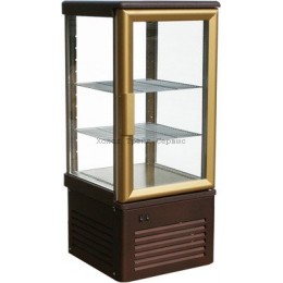 Кондитерский шкаф-витрина Сarboma D4 VM 120-1 (R120C коричнево-золотой, 1/2, INOX)